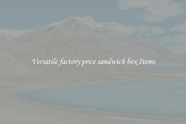Versatile factory price sandwich box Items