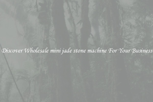 Discover Wholesale mini jade stone machine For Your Business