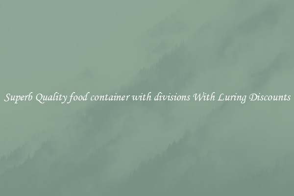 Superb Quality food container with divisions With Luring Discounts