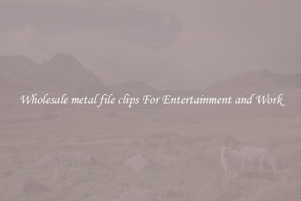 Wholesale metal file clips For Entertainment and Work