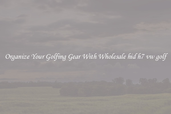 Organize Your Golfing Gear With Wholesale hid h7 vw golf
