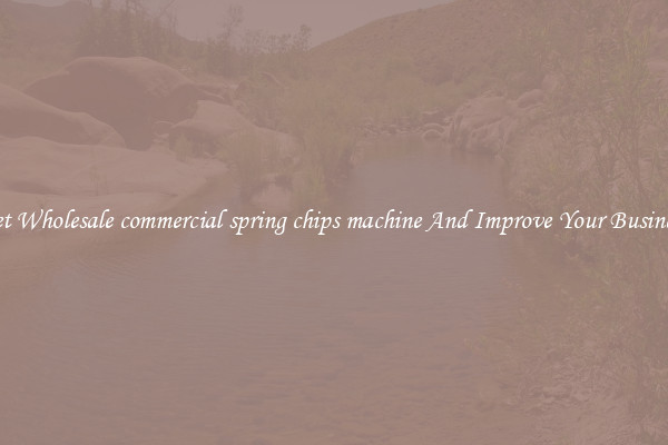 Get Wholesale commercial spring chips machine And Improve Your Business