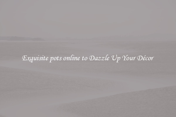 Exquisite pots online to Dazzle Up Your Décor 