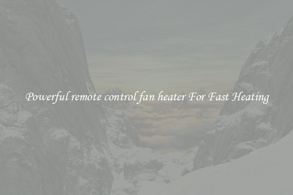 Powerful remote control fan heater For Fast Heating