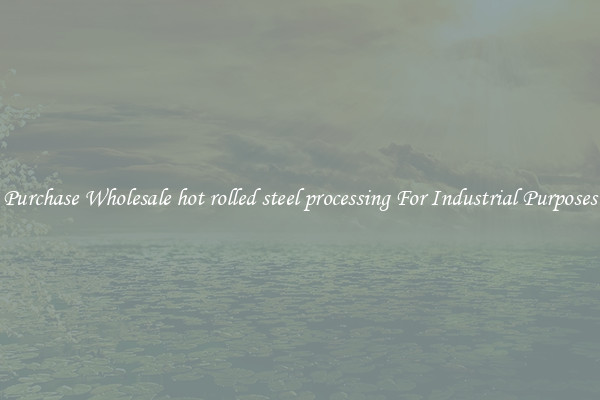 Purchase Wholesale hot rolled steel processing For Industrial Purposes