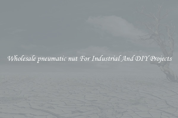 Wholesale pneumatic nut For Industrial And DIY Projects
