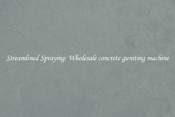 Streamlined Spraying: Wholesale concrete guniting machine