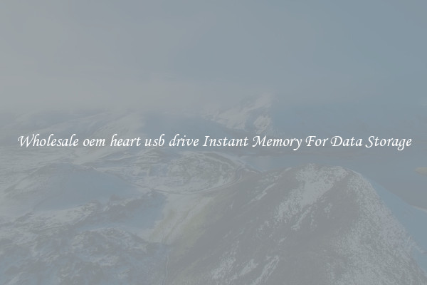 Wholesale oem heart usb drive Instant Memory For Data Storage